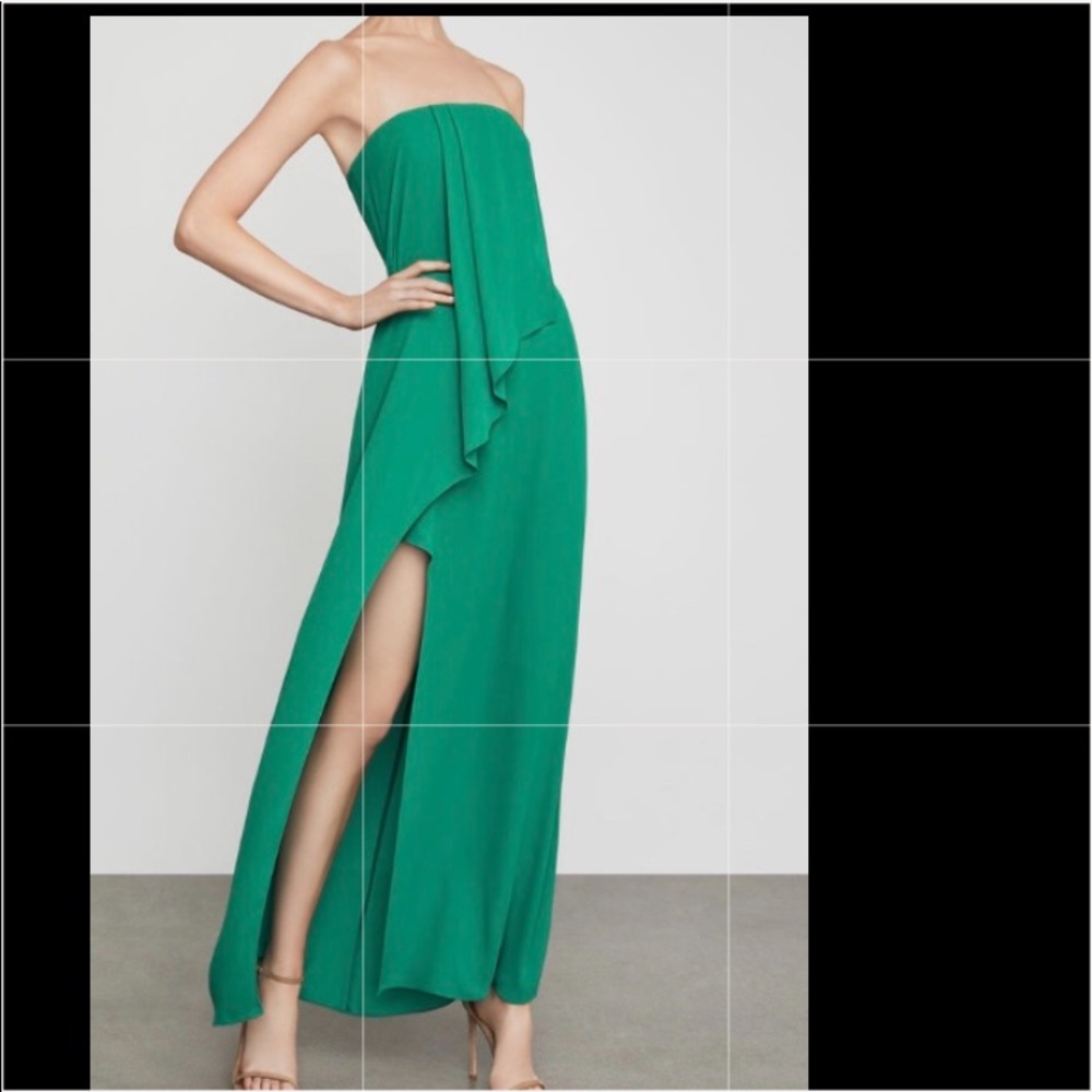 BCBG kelly green evening gown
